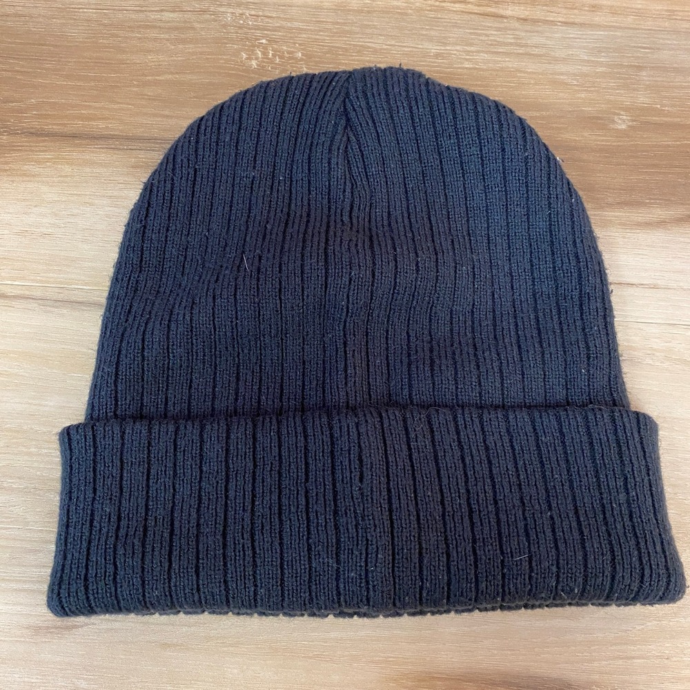 Under Armour Men's Ribbed Knit Beanie Hat Black Cold Weather Warm - Picture 2 of 3